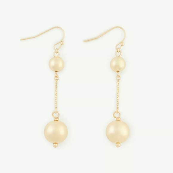 LOFT ORB LINEAR DROP EARRINGS - Picture 2 of 6